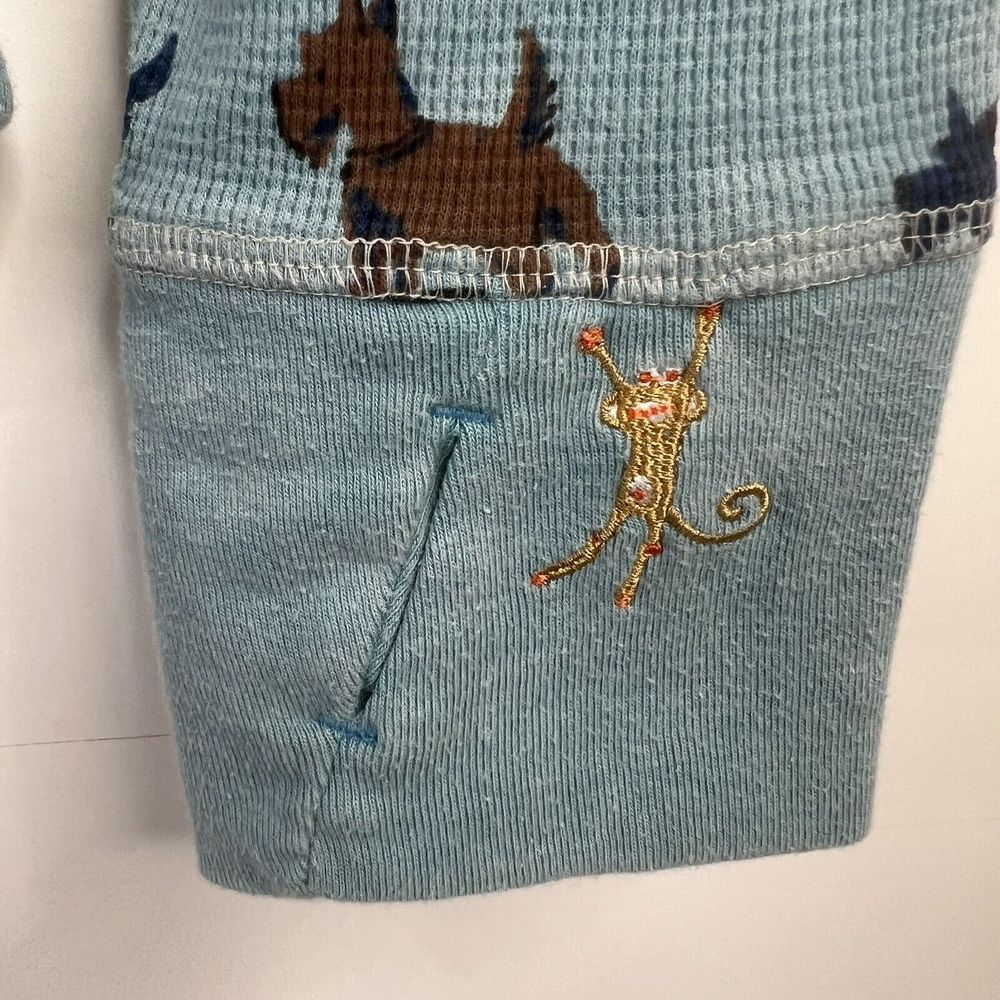 Munki Munki Women's XL 2 Piece Thermal Pajama Shirt Pants Set Dog Scottie Westie - Picture 6 of 14